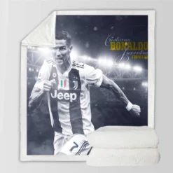 Cristiano Ronaldo Juventus Football Player Sherpa Fleece Blanket