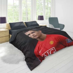 Cristiano Ronaldo Manchester United Top Player Duvet Cover 1