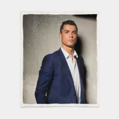 Cristiano Ronaldo Portugal Football Player Sherpa Fleece Blanket 1