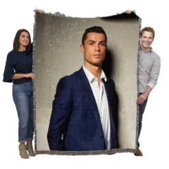 Cristiano Ronaldo Portugal Football Player Woven Blanket