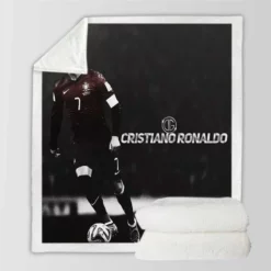 Cristiano Ronaldo Portugal Forward Football Player Sherpa Fleece Blanket