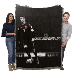 Cristiano Ronaldo Portugal Forward Football Player Woven Blanket