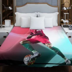 Cristiano Ronaldo Portugal Powerfull Footballer Duvet Cover