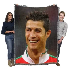 Cristiano Ronaldo Portugal Youth Player Woven Blanket