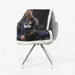 Cristiano Ronaldo Real Madrid Football Star Sherpa Fleece Blanket 2