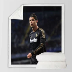 Cristiano Ronaldo Real Madrid Football Star Sherpa Fleece Blanket