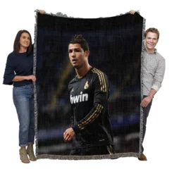 Cristiano Ronaldo Real Madrid Football Star Woven Blanket