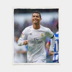 Cristiano Ronaldo Real Madrid sports Player Sherpa Fleece Blanket 1