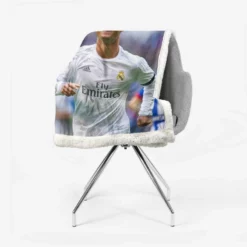 Cristiano Ronaldo Real Madrid sports Player Sherpa Fleece Blanket 2