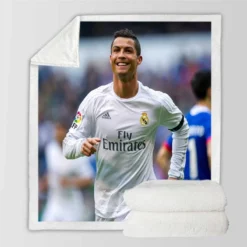 Cristiano Ronaldo Real Madrid sports Player Sherpa Fleece Blanket
