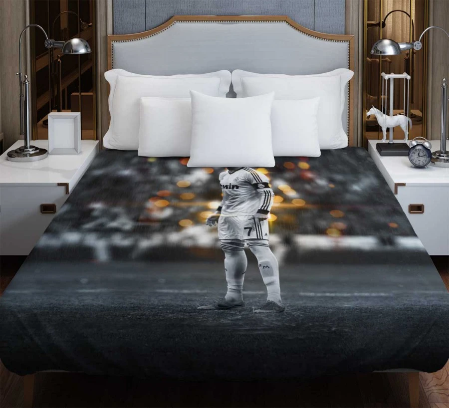 Cristiano Ronaldo Records for most Appearances Goals Duvet Cover