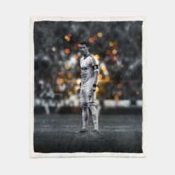 Cristiano Ronaldo Records for most Appearances Goals Sherpa Fleece Blanket 1