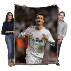 Cristiano Ronaldo Sports Player Real Madrid Woven Blanket