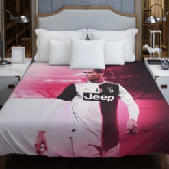 Cristiano Ronaldo The Golden Boy Of Sports Duvet Cover