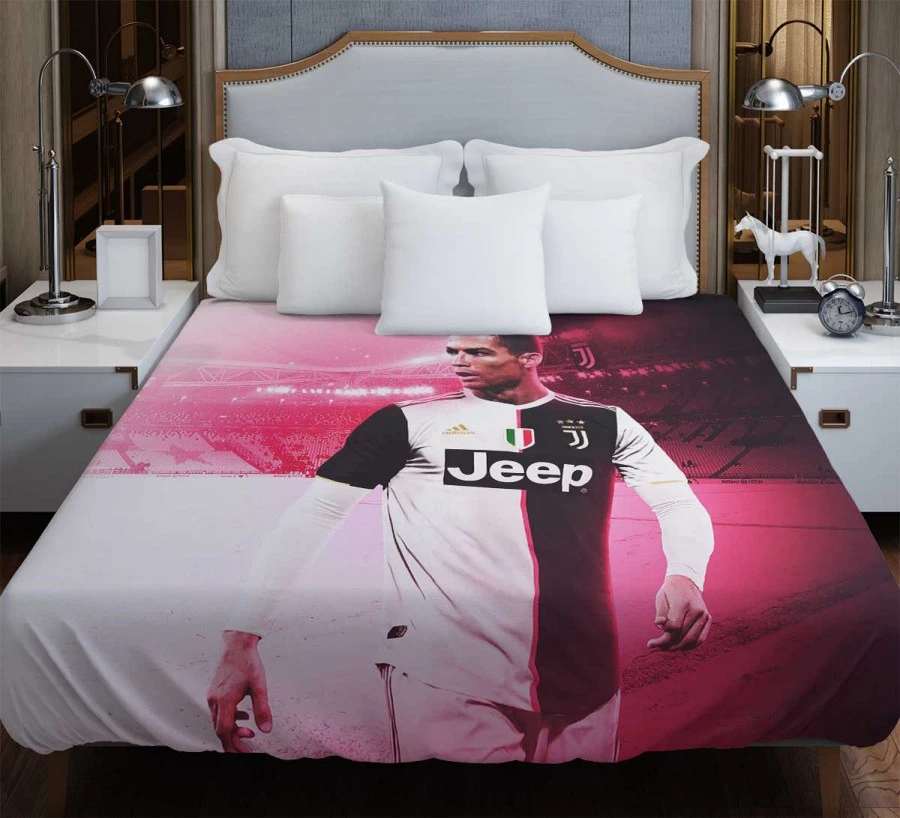 Cristiano Ronaldo The Golden Boy Of Sports Duvet Cover