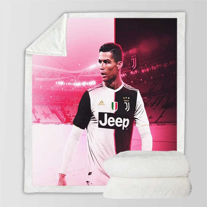 Cristiano Ronaldo The Golden Boy Of Sports Sherpa Fleece Blanket