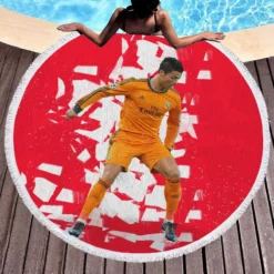 Cristiano Ronaldo The Man Myth Legend Round Beach Towel 1