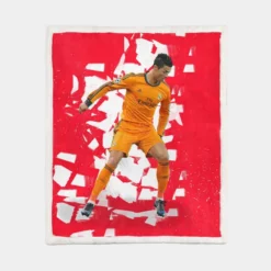 Cristiano Ronaldo The Man Myth Legend Sherpa Fleece Blanket 1