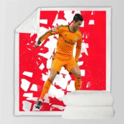 Cristiano Ronaldo The Man Myth Legend Sherpa Fleece Blanket