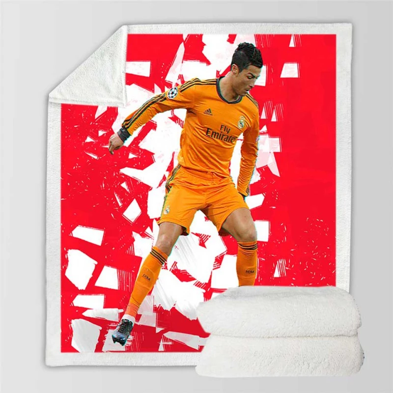 Cristiano Ronaldo The Man Myth Legend Sherpa Fleece Blanket