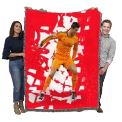 Cristiano Ronaldo The Man Myth Legend Woven Blanket