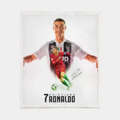 Cristiano Ronaldo The World s Most Famous Footballer Sherpa Fleece Blanket 1