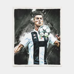 Cristiano Ronaldo UEFA Cup Soccer Player Sherpa Fleece Blanket