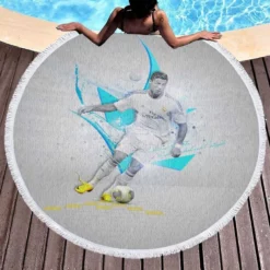 Cristiano Ronaldo dependable sports Player Round Beach Towel 1