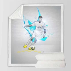 Cristiano Ronaldo dependable sports Player Sherpa Fleece Blanket