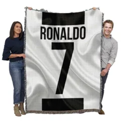 Cristiano Ronaldo dos Santos Aveiro Player Woven Blanket