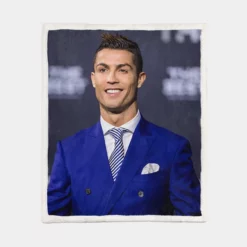 Cristiano Ronaldo dos Santos Aveiro Soccer Player Sherpa Fleece Blanket 1