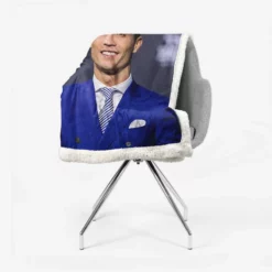 Cristiano Ronaldo dos Santos Aveiro Soccer Player Sherpa Fleece Blanket 2