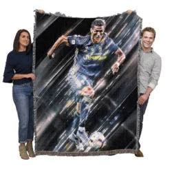 Cristiano Ronaldo dos Santos Aveiro Sports Player Woven Blanket