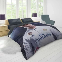 Cristiano Ronaldo in FIFA 18 Video Game Duvet Cover 1