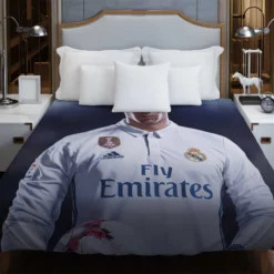 Cristiano Ronaldo in FIFA 18 Video Game Duvet Cover