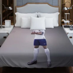 Cristiano Ronaldo in Portugal White Jursey Duvet Cover