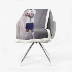 Cristiano Ronaldo in Portugal White Jursey Sherpa Fleece Blanket 2