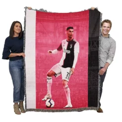 Cristiano Ronaldo in juventus Club Woven Blanket