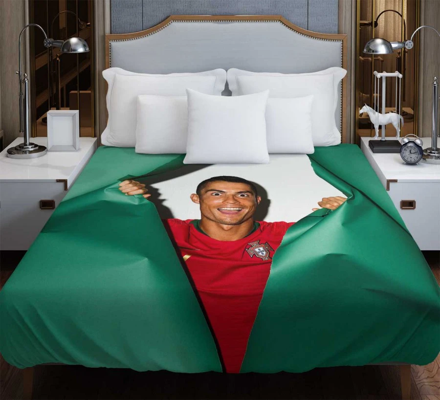 Cristiano Ronaldo mercurial Soccer Player Duvet Cover