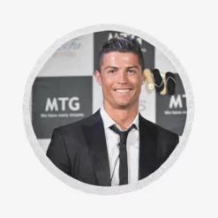 Cristiano Ronaldo spright Football Player Round Beach Towel