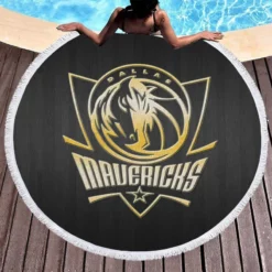 Dallas Mavericks American professional Basketball Team Round Beach Towel 1