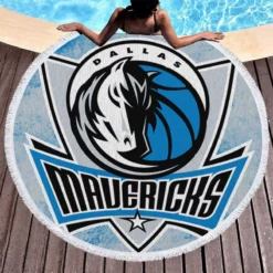 Dallas Mavericks Exciting NBA Basketball Team Round Beach Towel 1