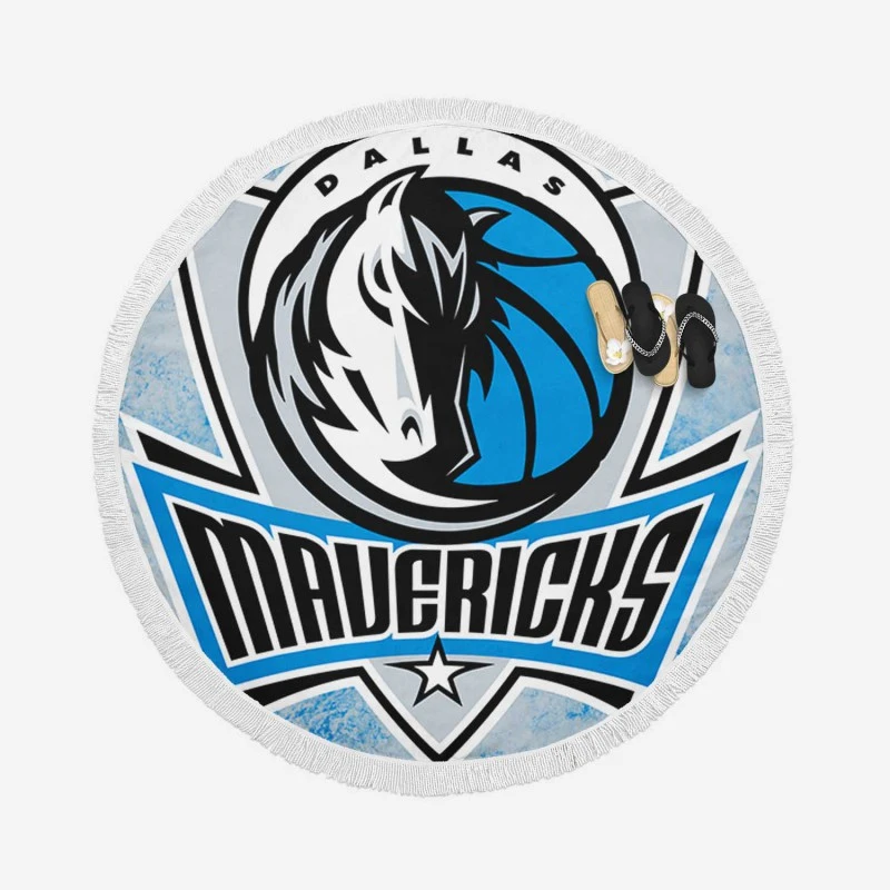 Dallas Mavericks Exciting NBA Basketball Team Round Beach Towel