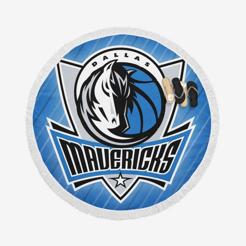 Dallas Mavericks Popular NBA Basketball Club Round Beach Towel