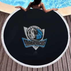 Dallas Mavericks Top Ranked NBA Basketball Team Round Beach Towel 1