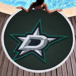 Dallas Stars Popular NHL Ice Hockey Team Round Beach Towel 1