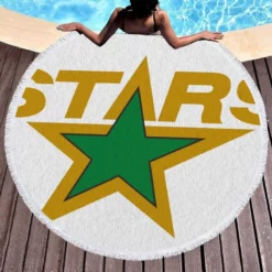 Dallas Stars Professional NHL Ice Hockey Team Round Beach Towel 1