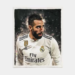 Dani Carvajal Exellelant Defend Football Player Sherpa Fleece Blanket 1