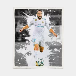 Dani Carvajal Popular Real Madrid Football Player Sherpa Fleece Blanket 1