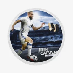 Dani Carvajal Professional Football Player Round Beach Towel